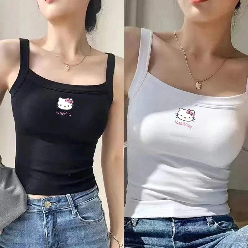 Summer New Thread Suspender Vest For Versatile Sleeveless Bottoming And Slimming Sports Bra Women Top Tops Tees Women's Clothing