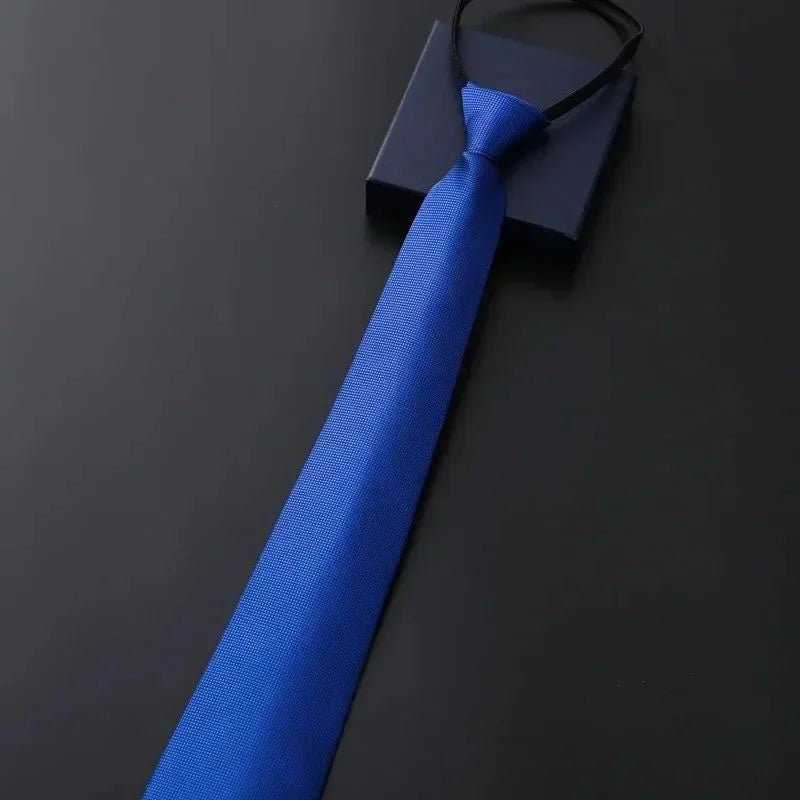 Elegant Men's Business Dress Shirt Tie Zipper Neck Grooming Essential Fashionable Accessory for Professional Settings