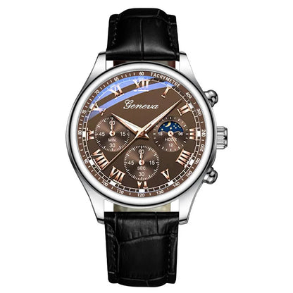 Simple Fashion Men's Pu Leather Strap Quartz Wristwatch Leisure Watches Masculino Relogio Male Clock Out-door Reloj Hombre