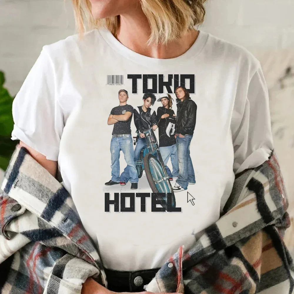 Tokio Hotel t-shirts women anime harajuku Tee girl designer Japanese manga clothes