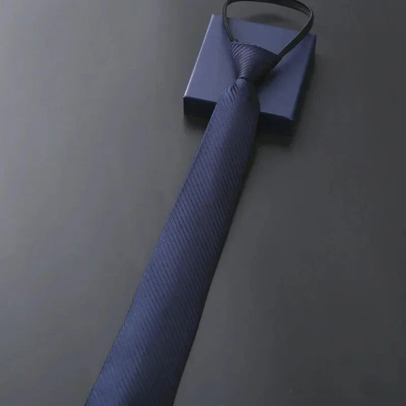 Elegant Men's Business Dress Shirt Tie Zipper Neck Grooming Essential Fashionable Accessory for Professional Settings