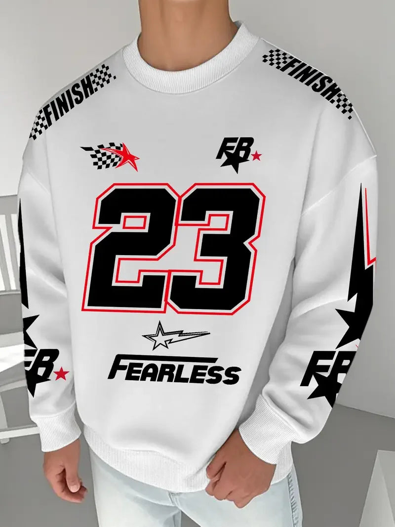Men's Boston 52 Los Angeles Graphic Sweatshirt Black Casual Pullover Fall/Winter Outdoor Activities Women's Hoodies