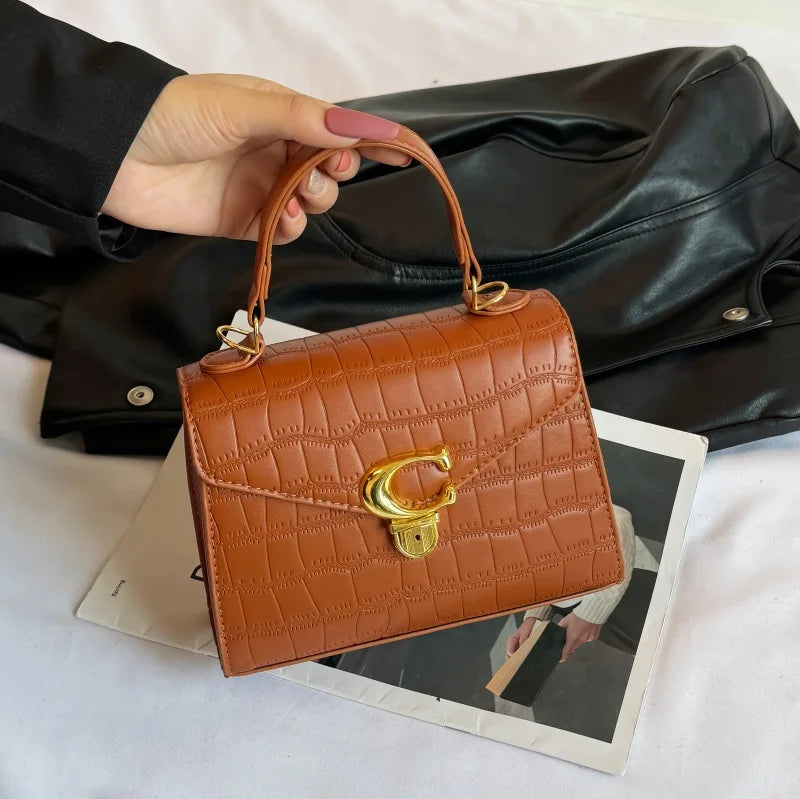 Luxury Brand Style Handbag for Ladies - Soft Leather Crossbody Bag with Adjustable Shoulder Strap