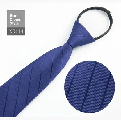 Elegant Men's Business Dress Shirt Tie Zipper Neck Grooming Essential Fashionable Accessory for Professional Settings