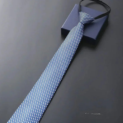 Elegant Men's Business Dress Shirt Tie Zipper Neck Grooming Essential Fashionable Accessory for Professional Settings