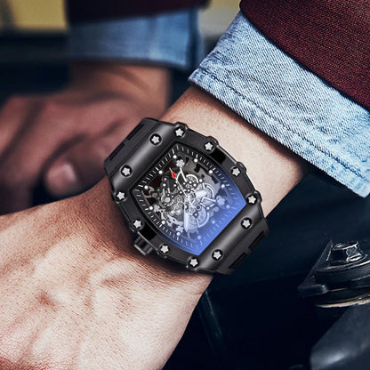 Wine Barrel-Shaped Men's Watch, Light Luxury, Versatile, Classic Style, Suitable for Middle and High School Students, Light Luxury, Luxurious, Fashionable, Business Casual, Simple, Handsome, Social Guy Men's Watch