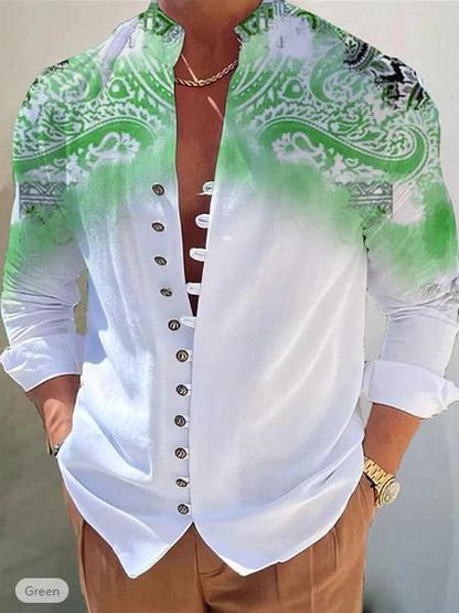 Mens Fashion 3D Printed Shirt Top