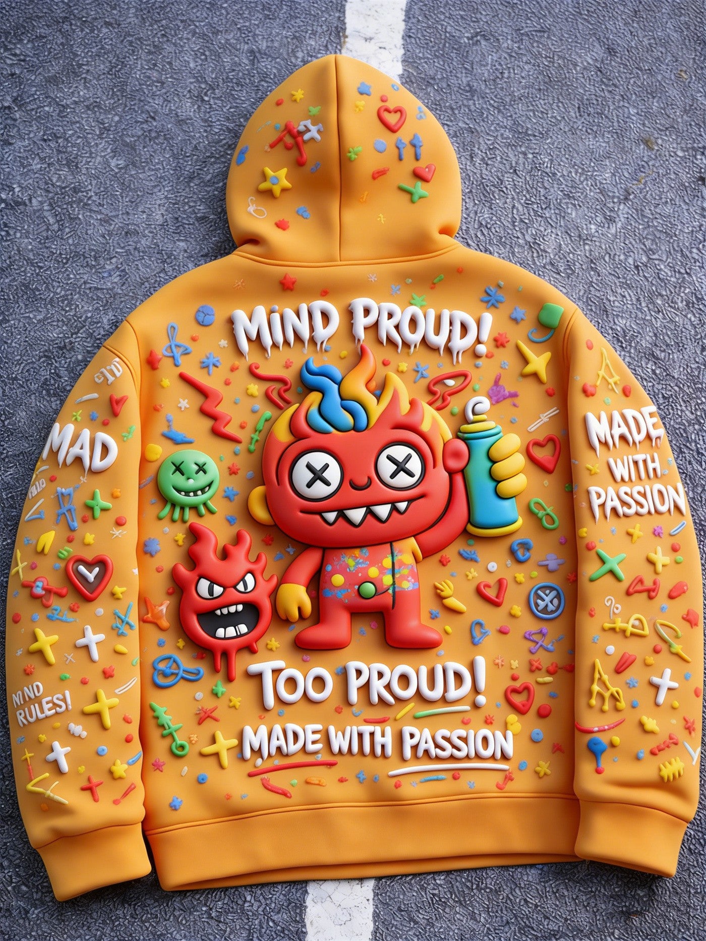 Fashion Casual Printed Polyester Sweater