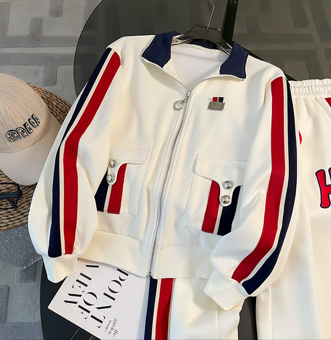 Sports And Leisure Suit Women's Autumn Loose Fashionable Stylish Cardigan Sweater