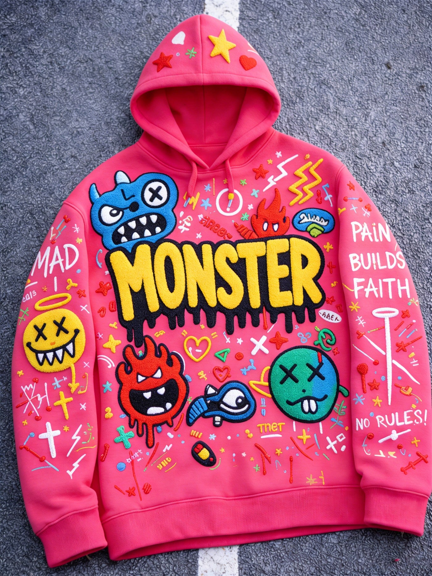 Fashion Casual Printed Polyester Sweater