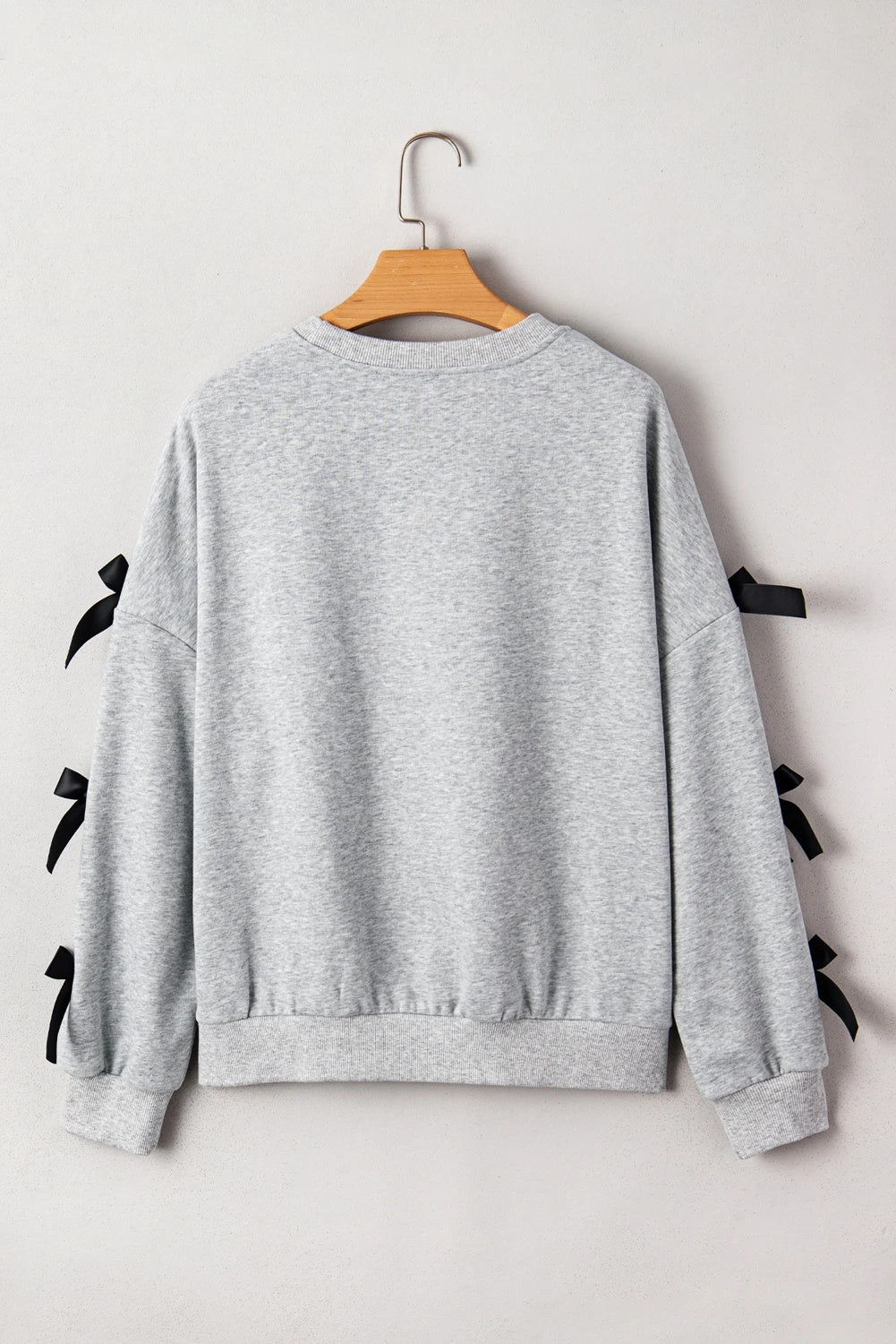 Fashion Ribbon Slit Letter Shirt For Women