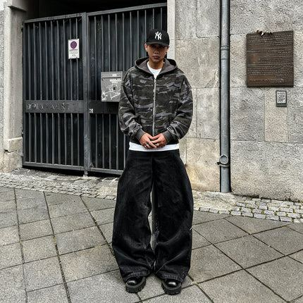 Men's Reversible Camouflage Zip-up Jacket