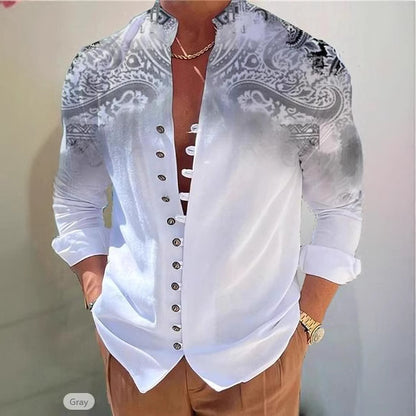 Mens Fashion 3D Printed Shirt Top